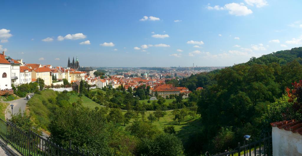 Prag / Panorama 2 - Panorama von der Burgseite