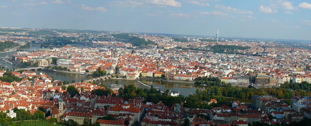 Prag / Panorama 3 - Panorama von der Burgseite